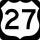 U.S. Highway 27 Temporary marker