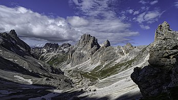 Valle del Vajolet vista dal Passo Principe