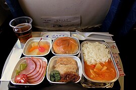 高麗航空由北京飛往平壤的飛機餐