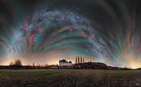 Airglow over Dordogne, France.