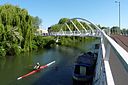 ☎∈ Riverside Bridge in Cambridge, England.