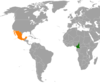 Location map for Cameroon and Mexico.