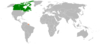 Location map for Canada and Suriname.