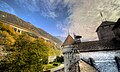 Representação actual do Castelo de Chillon.