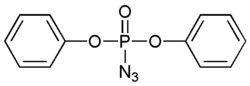 Strukturformel von Diphenylazidophosphat