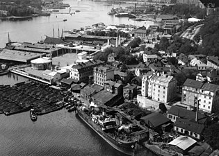 Djurgårdsvarvet och Djurgårdsstaden 1928.