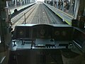 The driver's cab of a Tōzai Line 07 series set