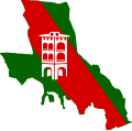 Flag map of Borghesiana