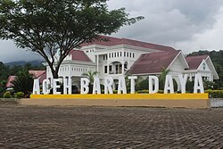 Regent office of Southwest Aceh in Blangpidie