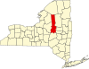 State map highlighting Herkimer County