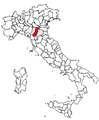 Lage der Provinz in Italien