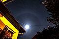 Moon halo over the sky in Rabka-Zdrój, June, 2018