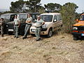 Agents Techniques de l'ONCFS en démonstration du dispositif DFCI en tenue de terrain en 2006.