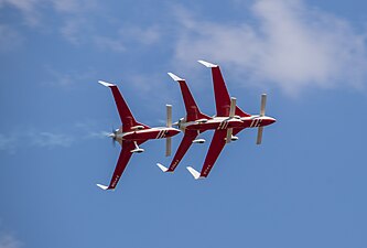 Patrouille Reva évoluant sur Acroez, au meeting de France 2019.