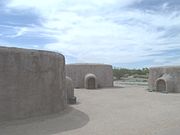 These replicas represent what the Hohokam pit houses looked like 1000 years ago.