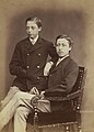 Photograph of Prince Arthur (sitting on the right) with his younger brother, Prince Leopold, c. 1866