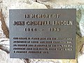 Plaque dedicated to John C. Lincoln inside the Camelback Inn Chapel.