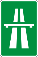 Panneau de signalisation serbe "autoroute"