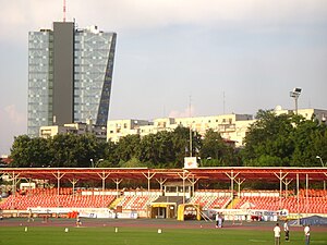 The stadium in 2010 during National Athletics Championships