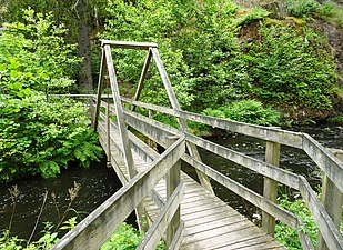 Gångbron i ravinen.