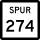 State Highway Spur 274 marker