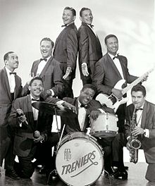 Late 1950s Clockwise from left: Gene Gilbeaux (piano), Buddy Trenier, Cliff Trenier, Claude Trenier, Jimmy Johnson (bass), Don Hill (sax), Henry (Tucker) Green (drums), Skip Trenier