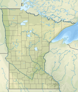 Location of Washburn Lake in Minnesota, USA.