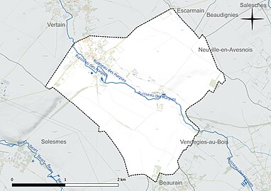 Carte hydrographioque du territoire communal.