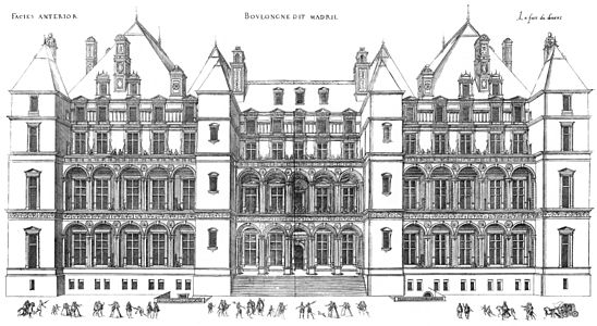 Facade of the Château de Madrid, begun 1527, completed 1552, demolished 1792
