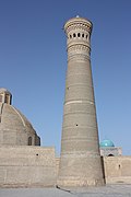 The Kalyan Minaret in Bukhara (in present-day Uzbekistan), built in 1127 as part of a Qarakhanid congregational mosque