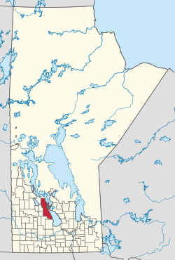 Location of Alonsa in Manitoba