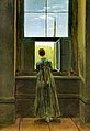 Frau am Fenster von Caspar David Friedrich