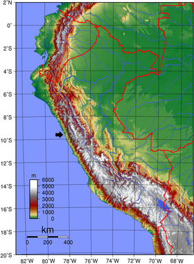 Carte de localisation de la cordillère Noire.