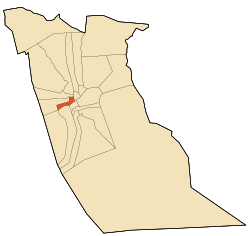 Location of Kouinine commune within El Oued Province