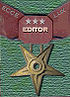 This editor is a Veteran Editor IV and is entitled to display this Gold Editor Star.