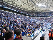 Porto:s fans firar segern på Arena AufSchalke