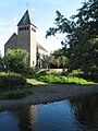 La L'Homme (rivière) au pied de l'église Saint-Martin.