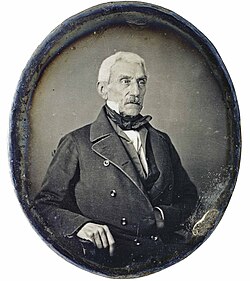 Jose de San Martinin dagerrotypia vuodelta 1848.