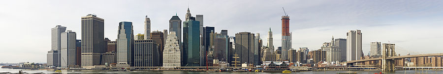 Lower Manhattan widziany z promenady Brooklyn Heights