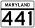 Maryland Route 441 marker