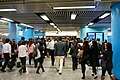 The busiest part of Admiralty during the evening peak hour – Tsuen Wan line platform for Tsuen Wan-bound train