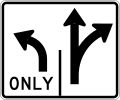 R3-H8bh Lane Use Control Sign (L-TR)