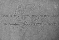 Sir Walter Scott's stone slab at the Lady Stair's Close