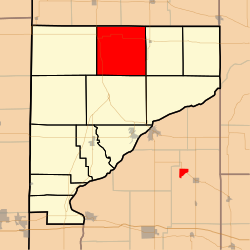 Location of Pine Township in Warren County