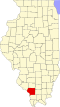 State map highlighting Jackson County