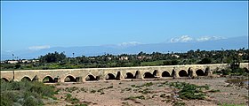 vue actuelle du pont almohade sur l'oued Tensift