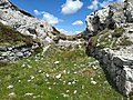 Cima Tombea, postazione in barbetta per un pezzo di artiglieria da 149A mm risalente alla Grande Guerra