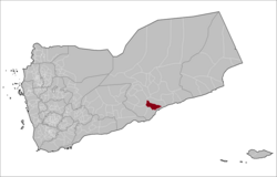 The district highlighted in Yemen