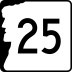 New Hampshire Route 25 marker