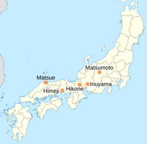 National Treasures are found in five cities in central Honshū.